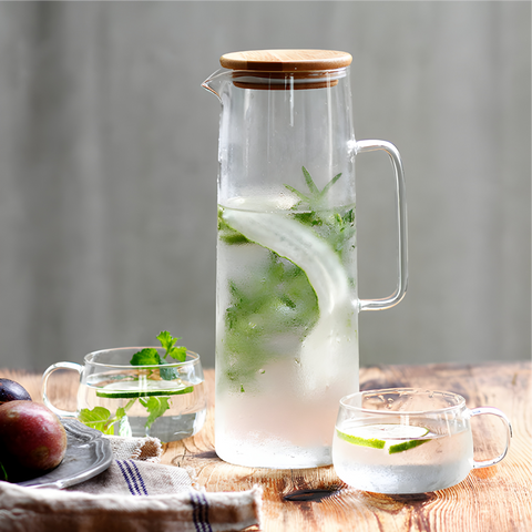 Ondine - Carafe d'eau en Verre avec Couvercle